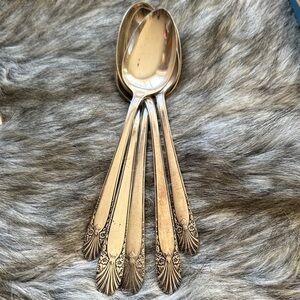 Elegant Silver Spoons with Ornate Design